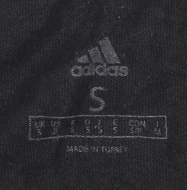 Close-up detail of Adidas Men's Black S Sports T-Shirt with Ronaldo 7