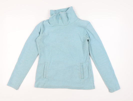 Mountain Warehouse Women's Blue Cowl Neck Sweatshirt Size 8