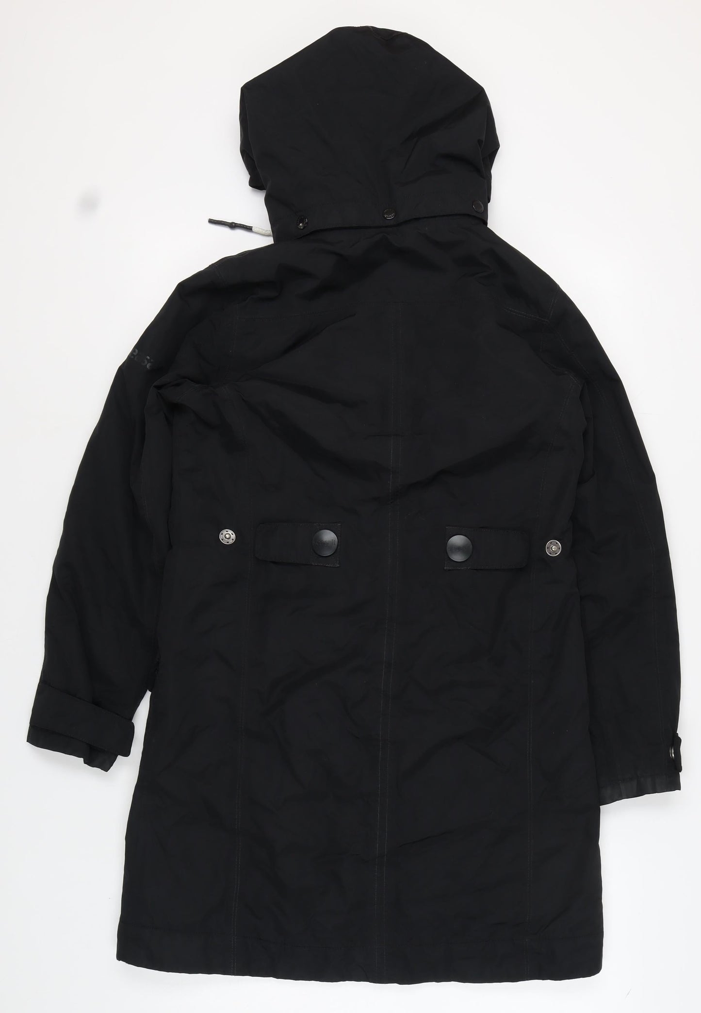 Seasalt Women's Black Hooded Rain Coat Size 8