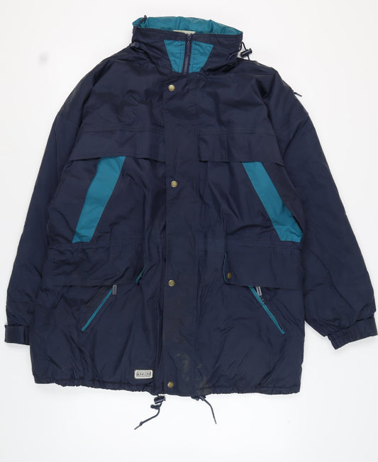 Trespass Men's Blue Hooded Parka Jacket L