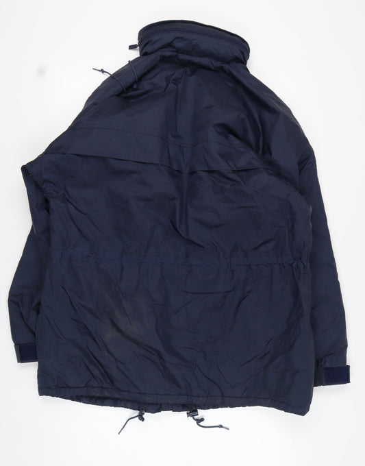 Trespass Men's Blue Hooded Parka Jacket L