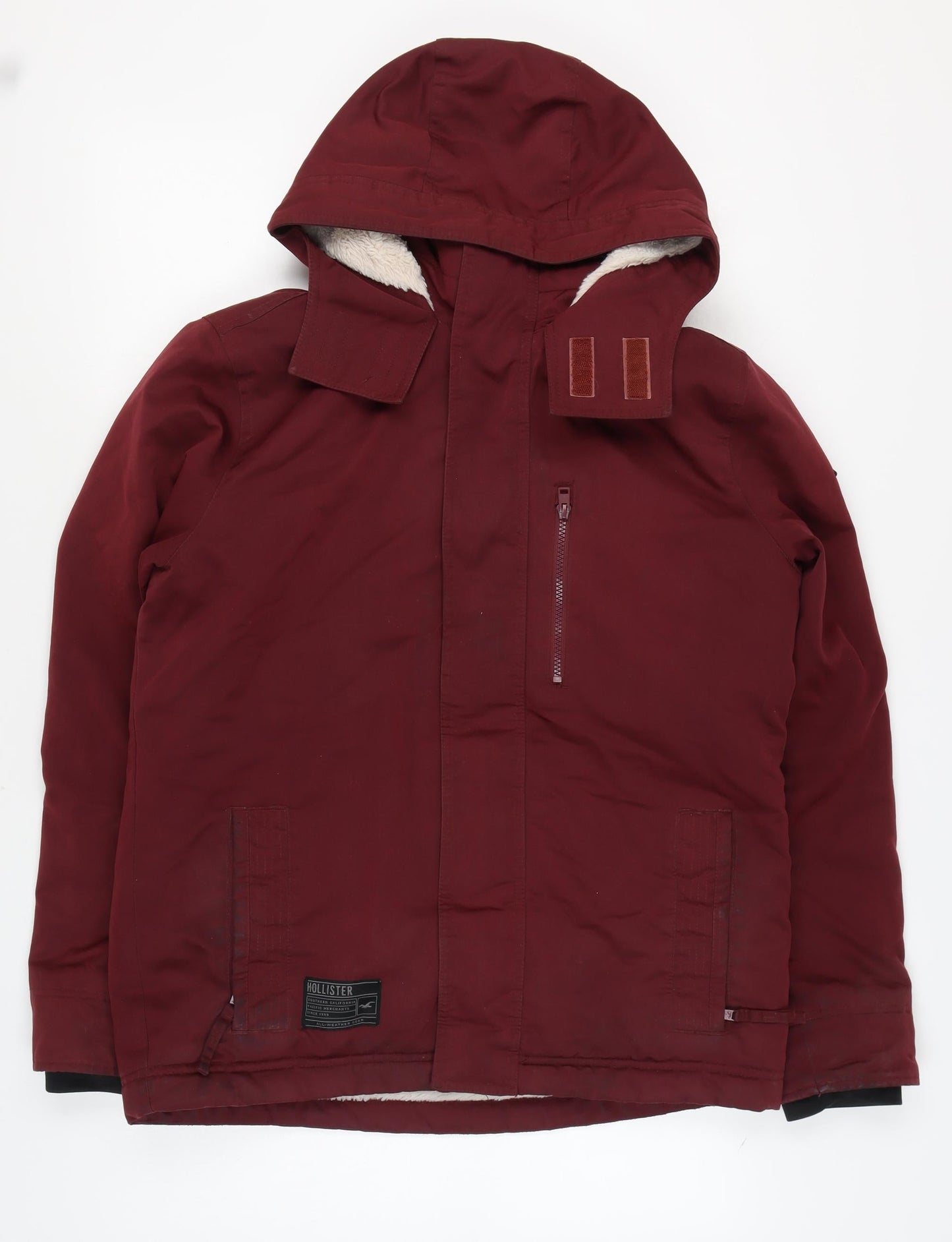 Hollister Men’s Red Parka Jacket L