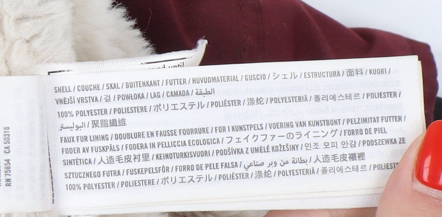 Hollister Men’s Red Parka Jacket L