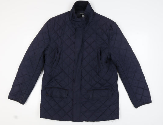 Austin Reed Men's Blue Quilted Jacket L