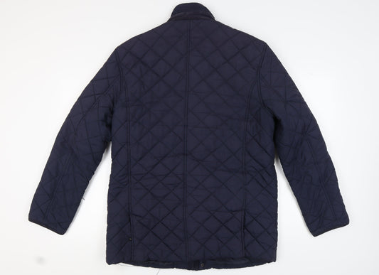 Austin Reed Men's Blue Quilted Jacket L