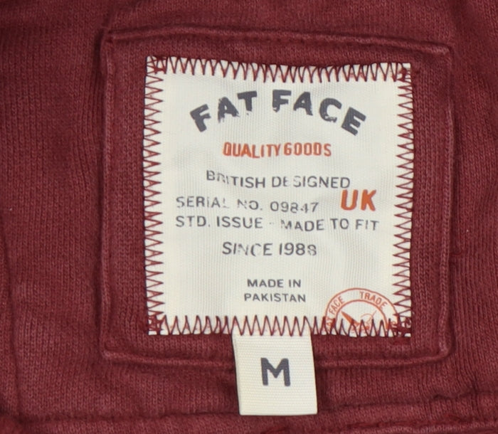 Fat Face Men's Red 1/4 Zip Sweatshirt M