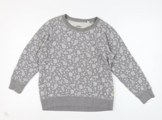 Womens UK 12 Regular Jack Wills Grey Pullover Sweatshirt