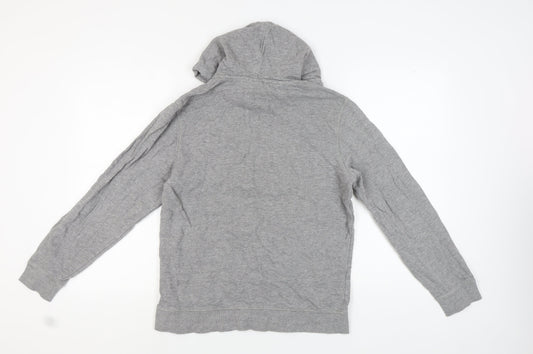 Jack & Jones Grey Unisex Hoodie Large Pullover