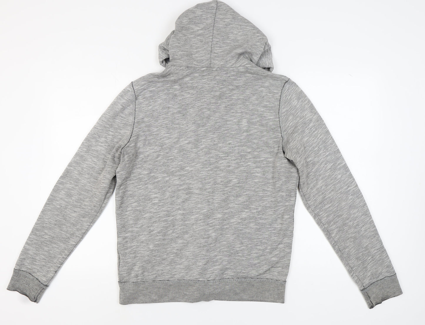 Hollister Men's Grey Full Zip Hoodie, Size M