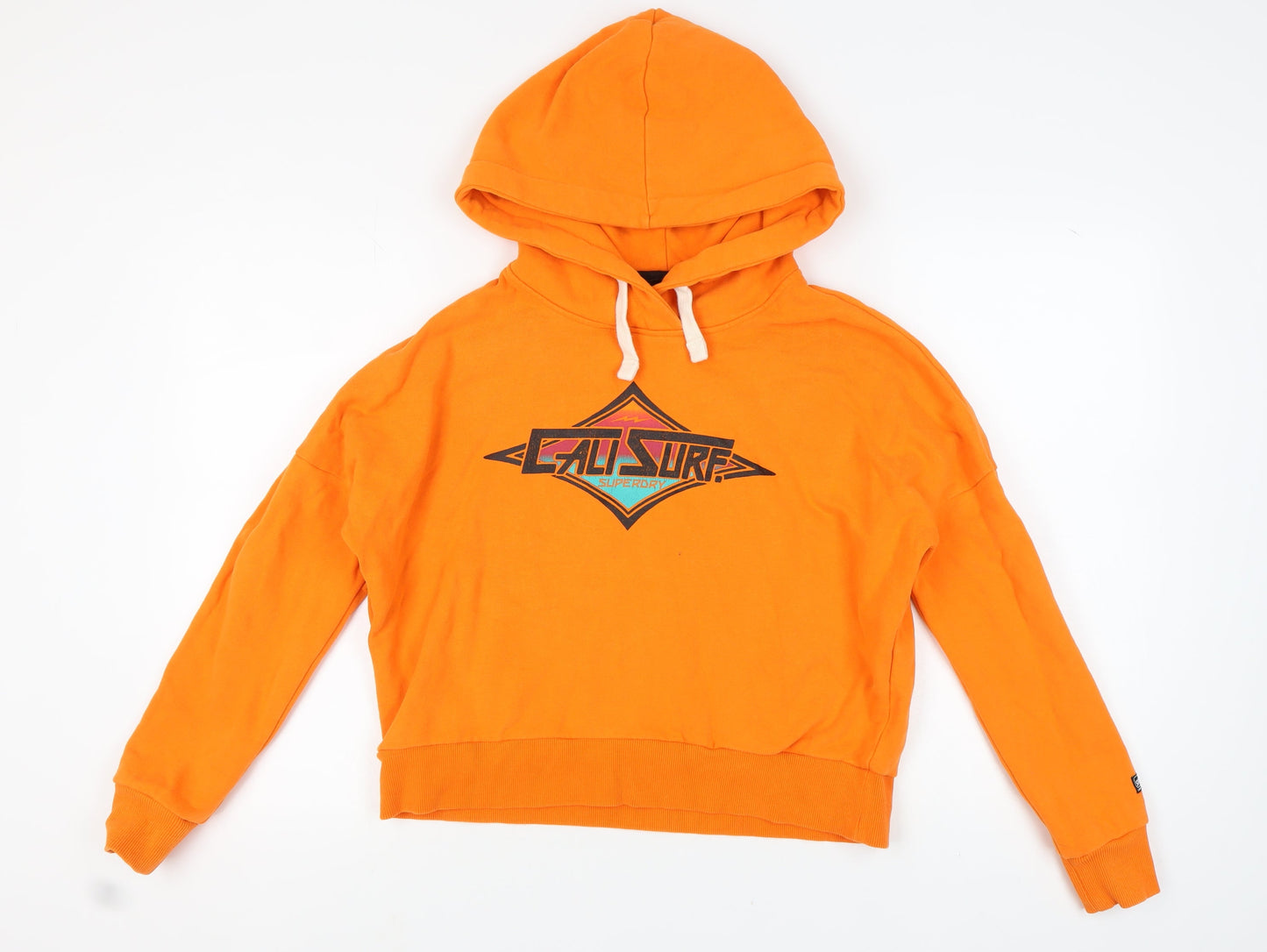 Superdry Women's Orange Pullover Hoodie, Size 10