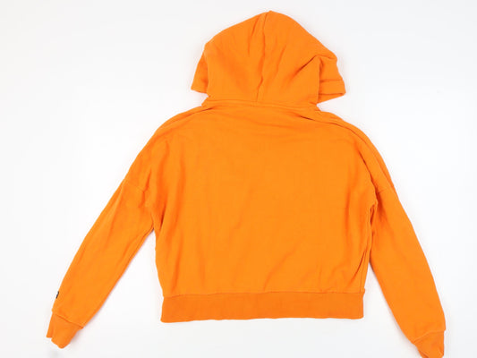 Superdry Women's Orange Pullover Hoodie, Size 10