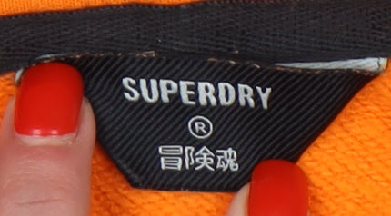 Superdry Women's Orange Pullover Hoodie, Size 10