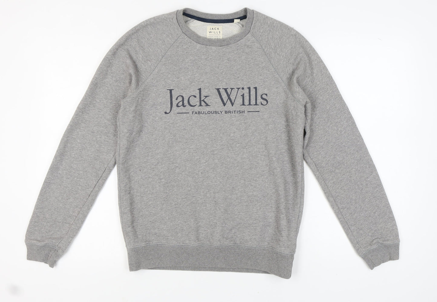 Jack Wills Men's Grey Pullover Sweatshirt, Size S