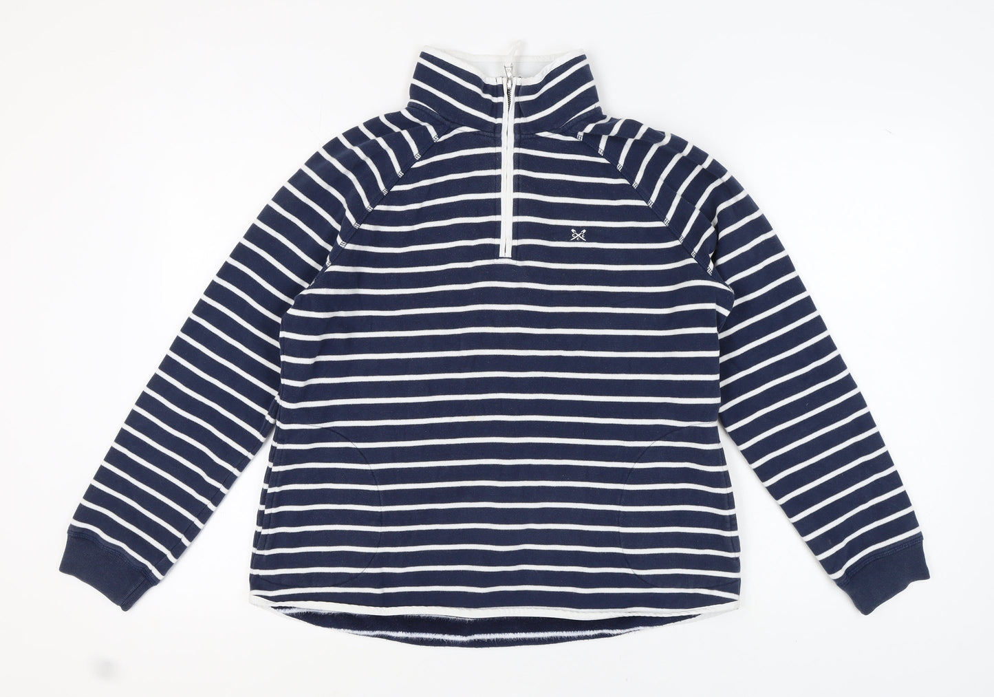 Crew Clothing Women's Blue Striped Sweatshirt Size 14