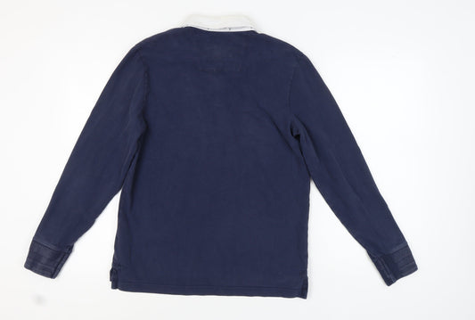 Crew Clothing Men's Blue Logo Sweatshirt, Size S