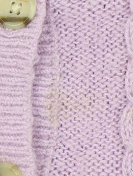 Additional view of AND/OR Women's Purple Cable-Knit Cardigan