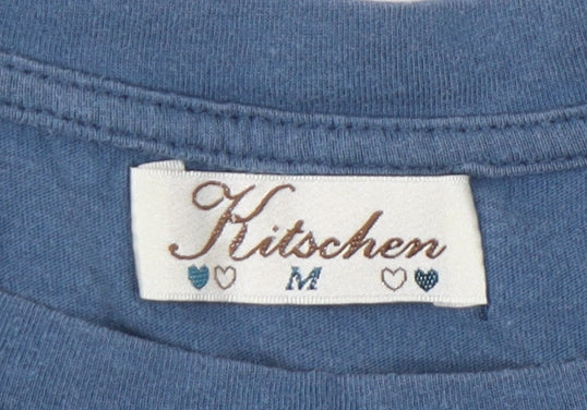 Kitschen Women's Blue Graphic Tank Top, Size M