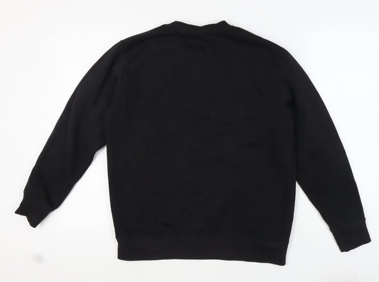 Pull&Bear Men's Black Pullover Sweatshirt M