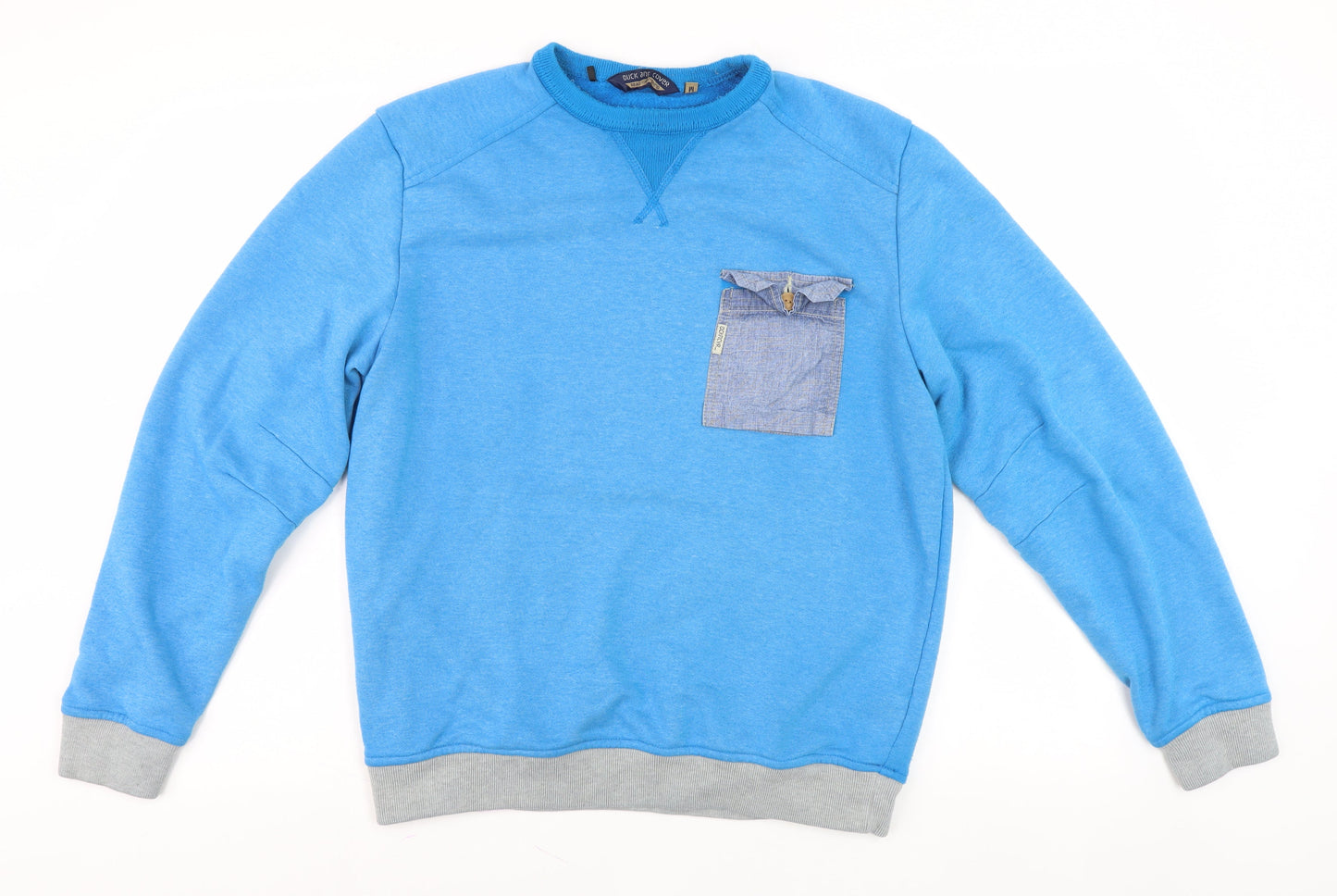 Duck & Cover Men's Blue M Pullover Sweatshirt Pockets
