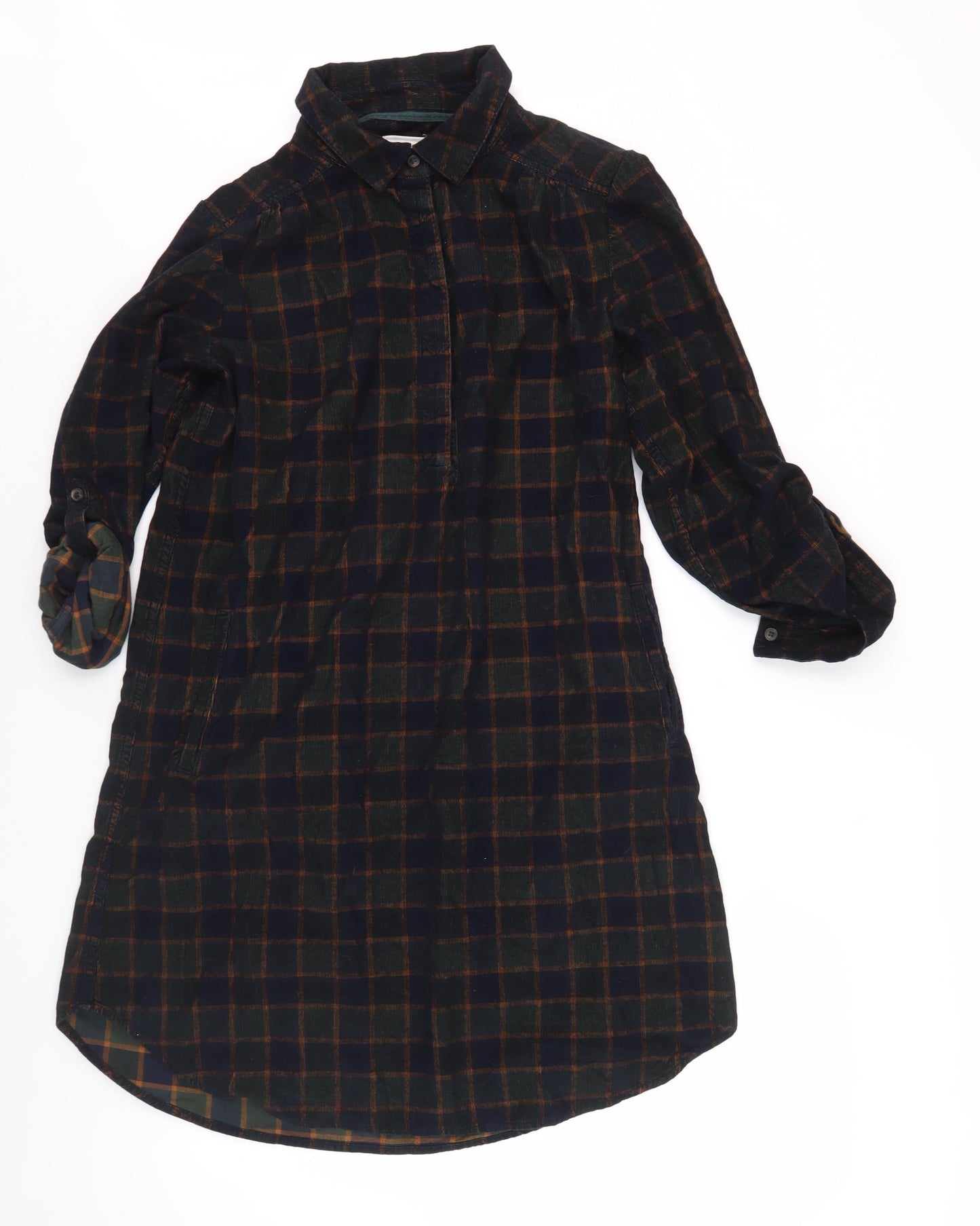 Fat Face Women's Plaid Shirt Dress, Multicoloured, Size 12