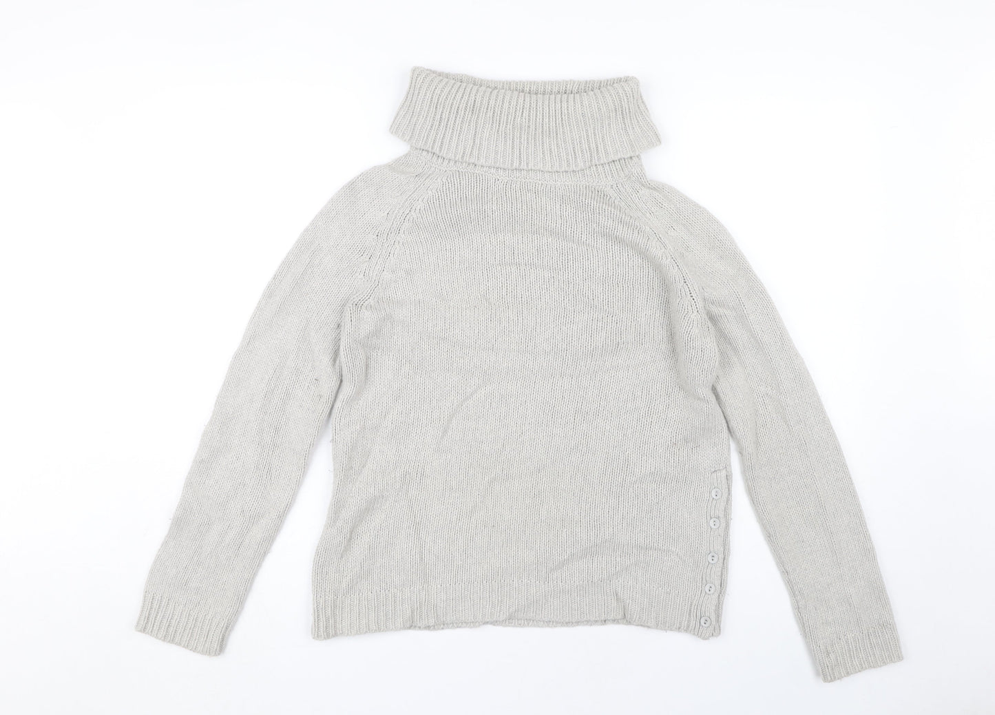 Seasalt Women's Grey Roll Neck Jumper Size 10