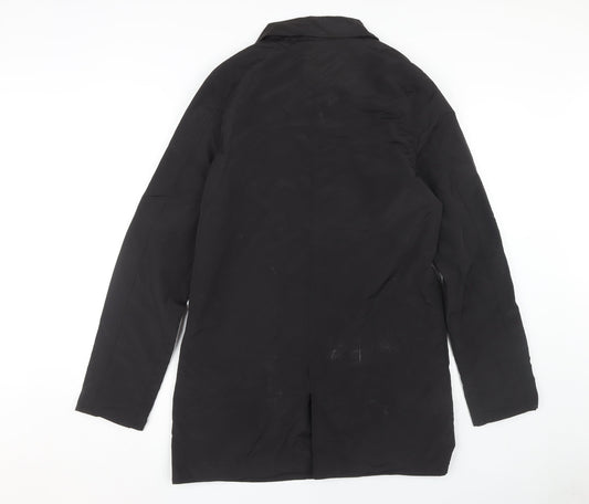 Brave Soul Men's Black Overcoat Size S Casual Wear