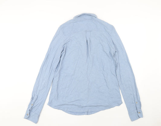 Fat Face Women's Blue Button-Up Shirt Size 10