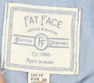 Fat Face Women's Blue Button-Up Shirt Size 10