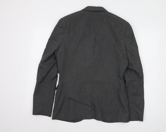 Swear & Mason Men's Grey Check Blazer, Size 38