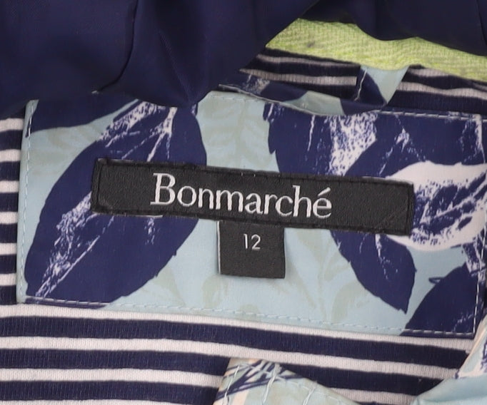 Bonmarché Women's Blue Floral Rain Coat Size 12
