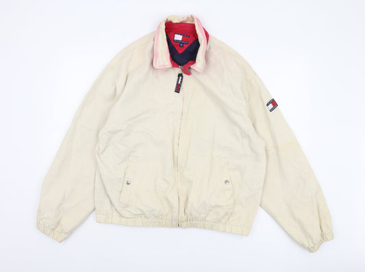 Tommy Hilfiger Men's Beige Medium Bomber Jacket