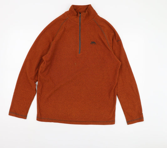 Trespass Men's Orange 1/4 Zip Sweatshirt S