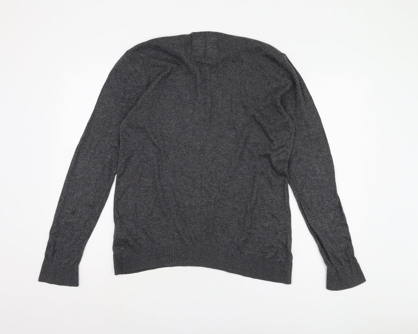 Hollister Men's Grey Crew Neck Pullover Jumper Size L