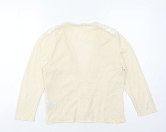 Boden Limited Edition Ivory Sequin Cardigan Size 12