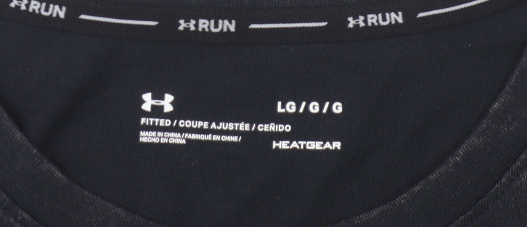 Under Armour Men's Black Slim Fit Graphic T-Shirt L