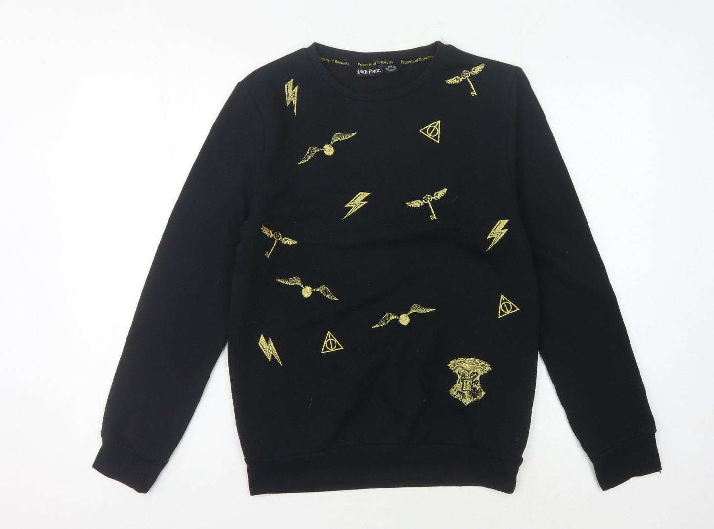 Harry Potter Unisex Black Pullover Sweatshirt 2XS