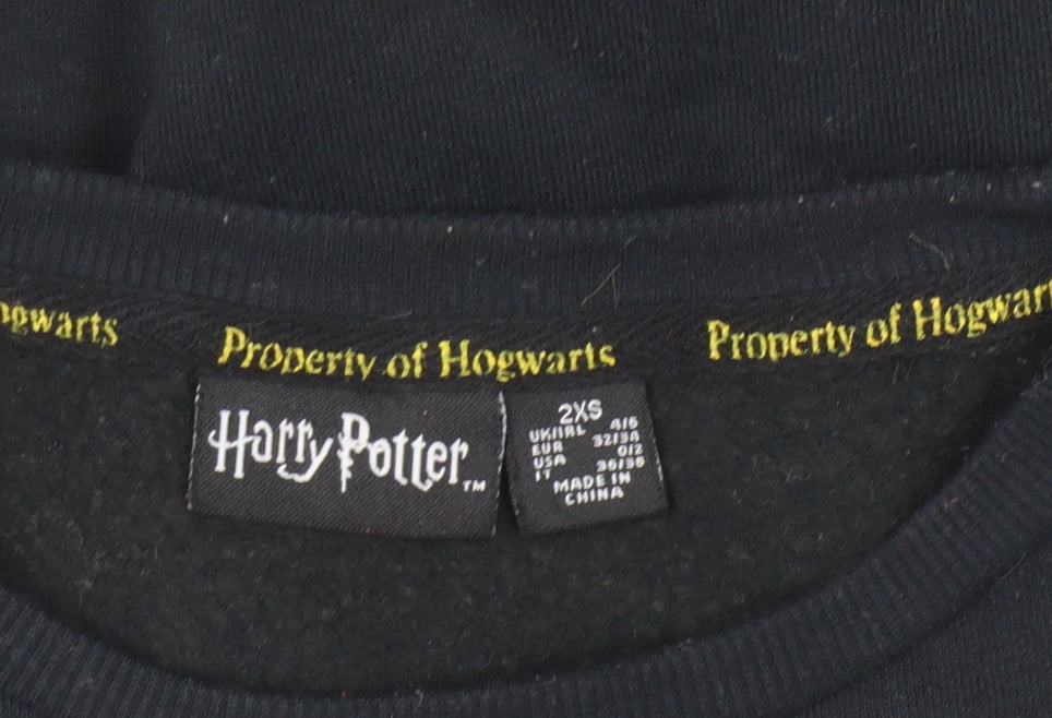 Harry Potter Unisex Black Pullover Sweatshirt 2XS