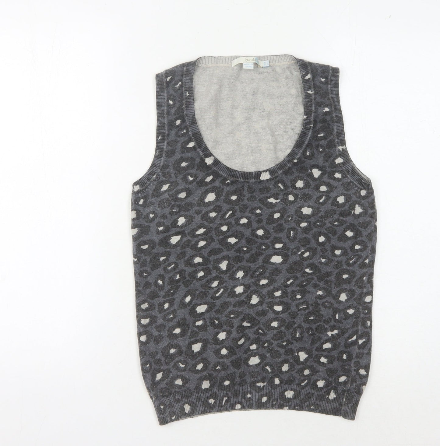 Boden Women's Grey Animal Print Vest Size 8