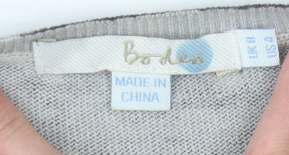 Boden Women's Grey Animal Print Vest Size 8