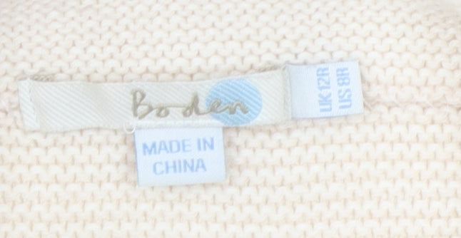 Boden Women's Ivory Long Sleeve Knit Jumper