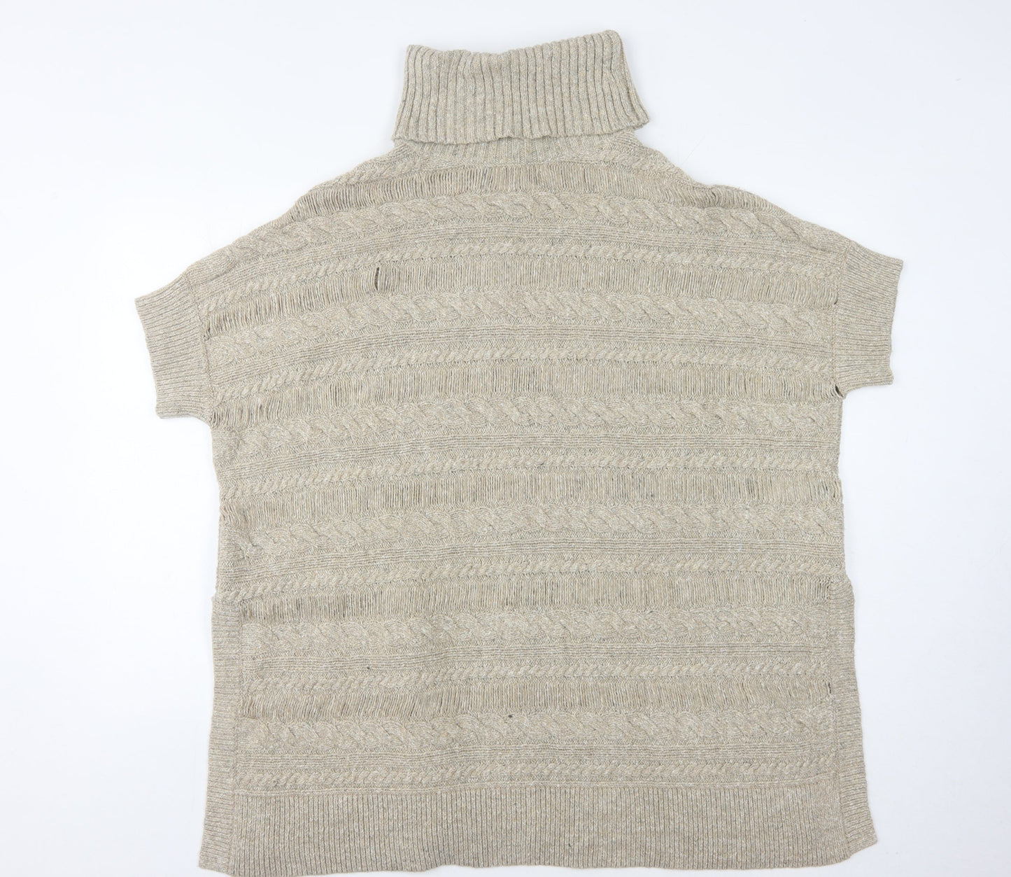 FatFace Women's Beige Roll Neck Pullover Jumper S