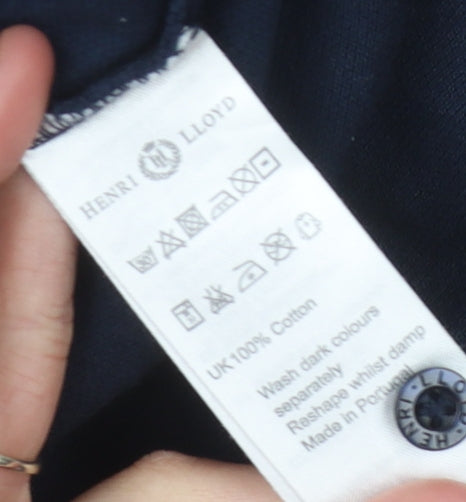 Henri Lloyd Men's Blue Polo L Colourblock Style