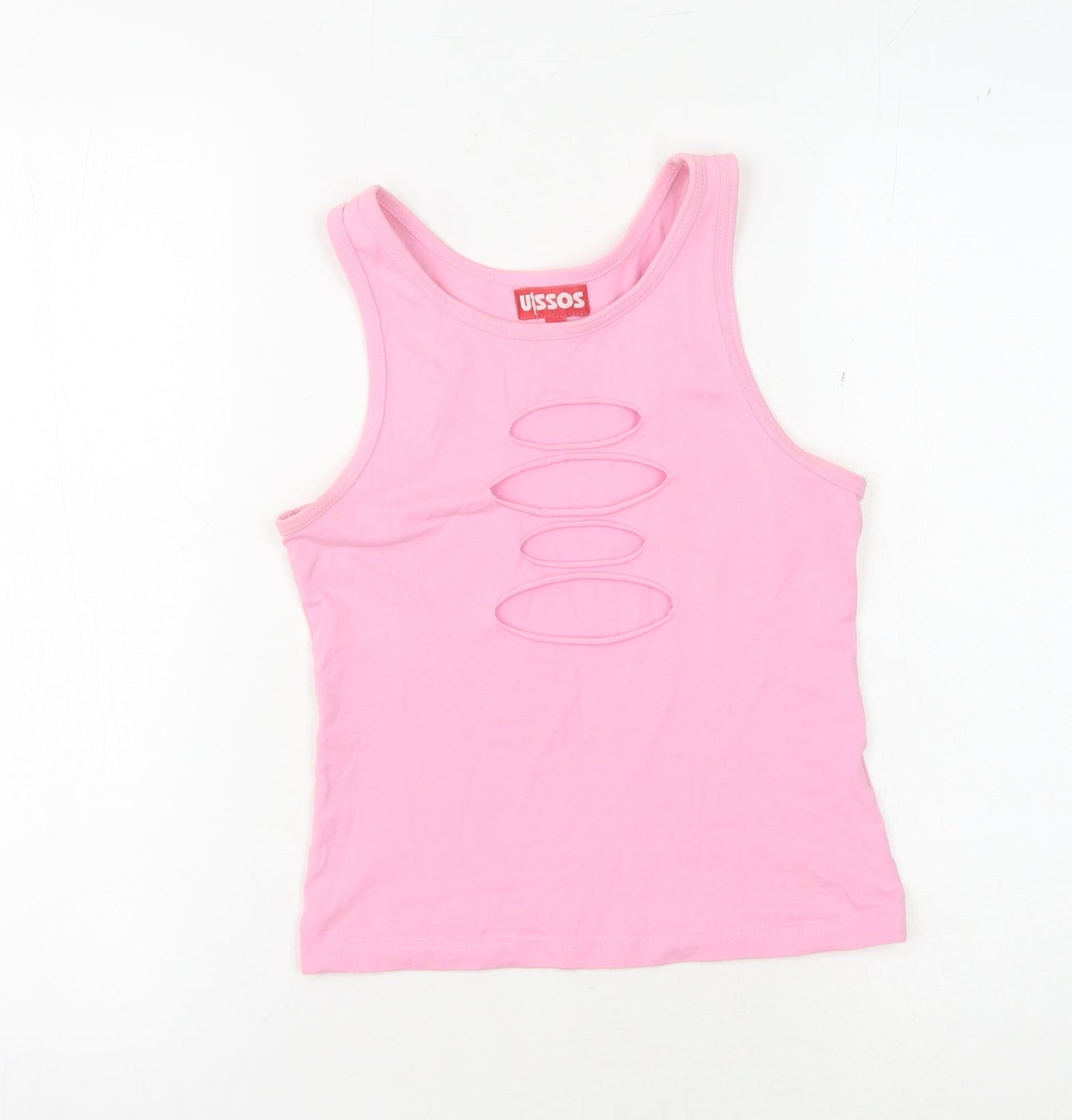Uissos Women's Pink Tank Top, L, Summer Casual
