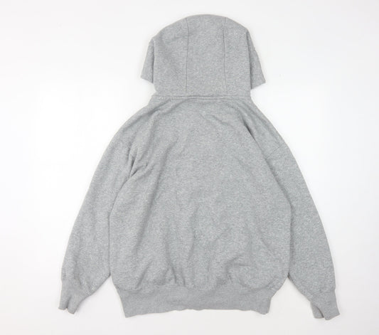 Nike Men's Grey Full Zip Hoodie, Size S, Logo