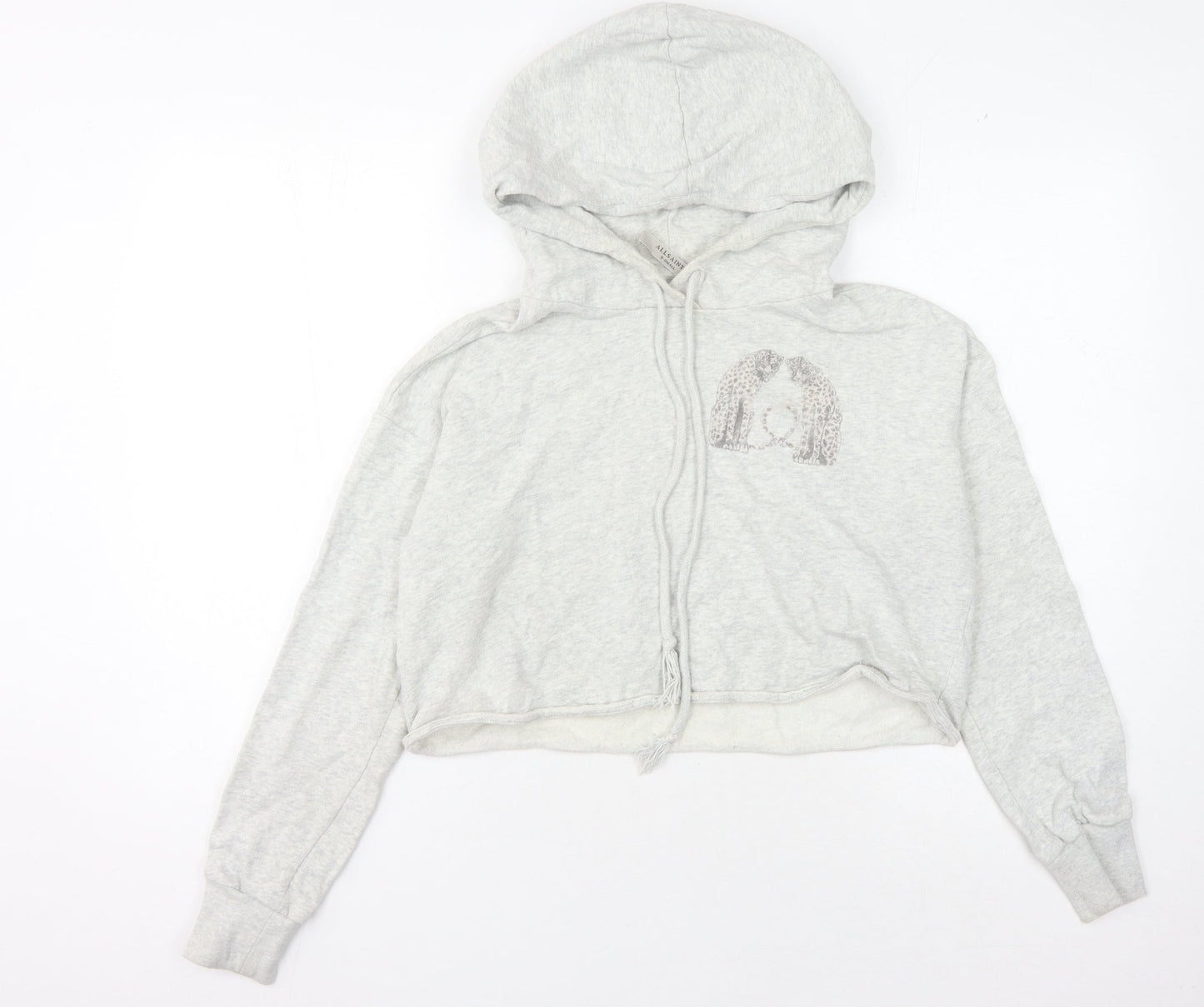 AllSaints Women's Grey Full Zip Hoodie XS