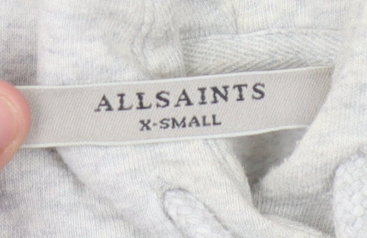 AllSaints Women's Grey Full Zip Hoodie XS