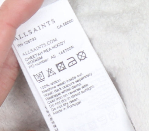 AllSaints Women's Grey Full Zip Hoodie XS