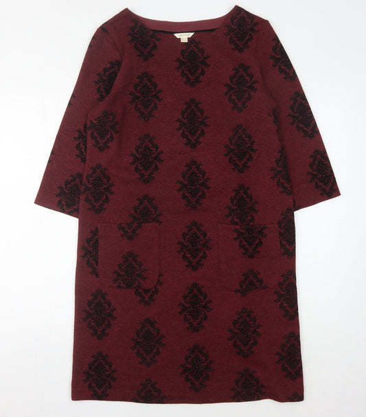 White Stuff Women's Red Shift Dress Size 14