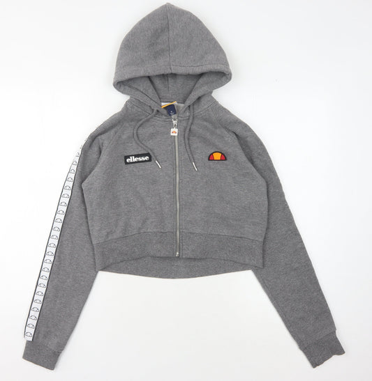 Ellesse Women's Grey Full Zip Hoodie - Size 8