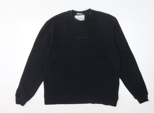 Jack Wills Men's Black XL Pullover Sweatshirt